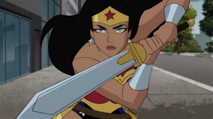 Diana Powers on a virtual reality backdrop.