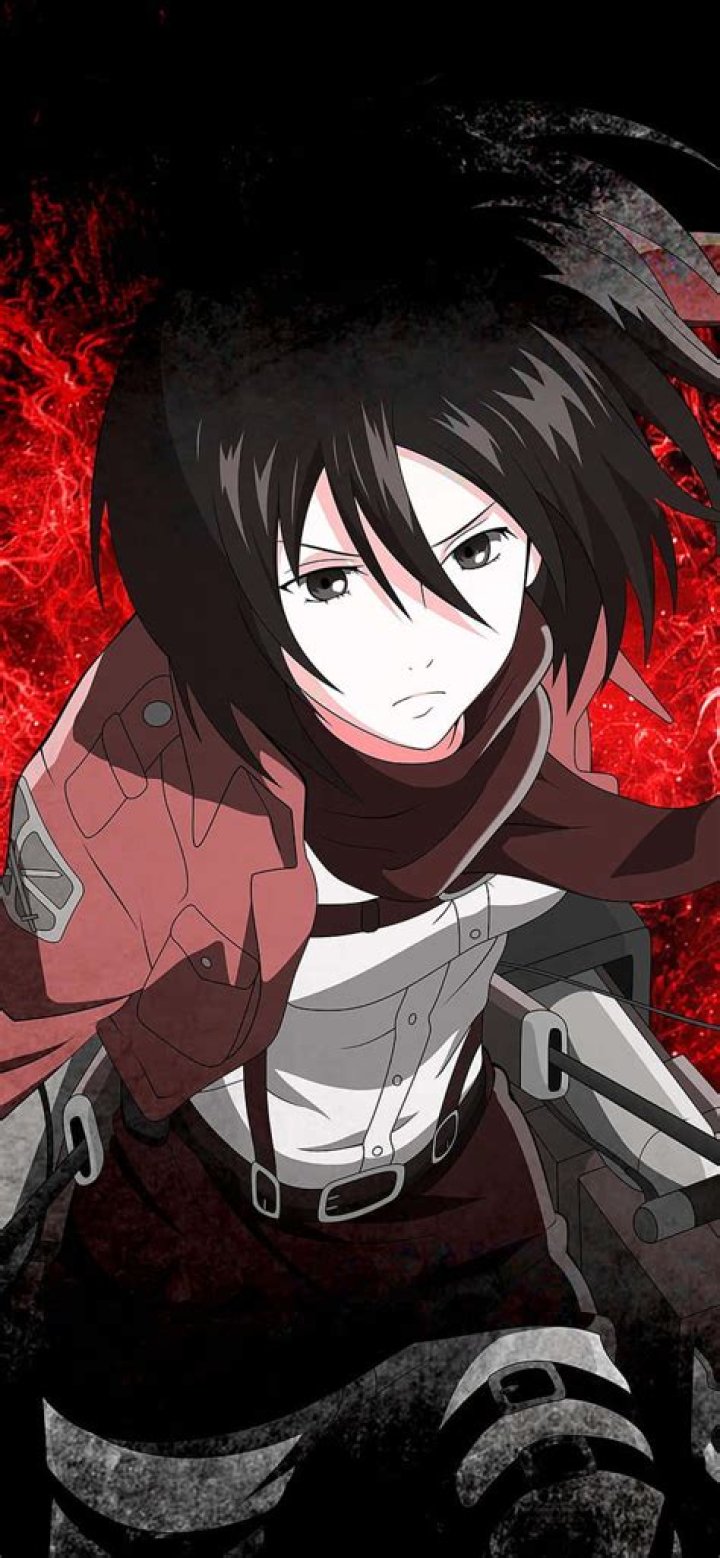 Mikasa Ackerman looking enraged in the 'Attack on Titan' anime.