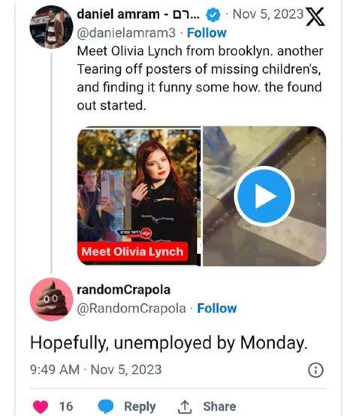Olivia Lynch ripping posters